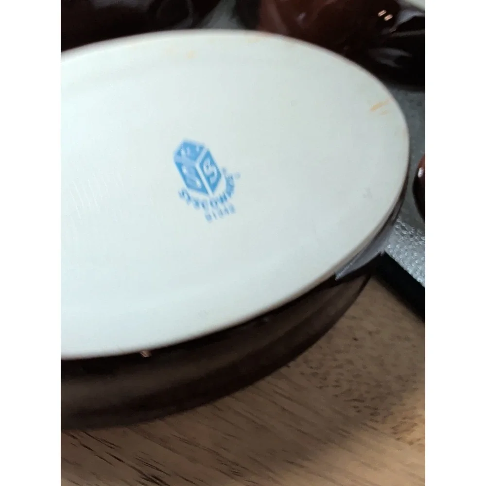 5 Brown Syscoware Individual Baking Au Gratin Casserole ‎ Dish Handles 91342 USA